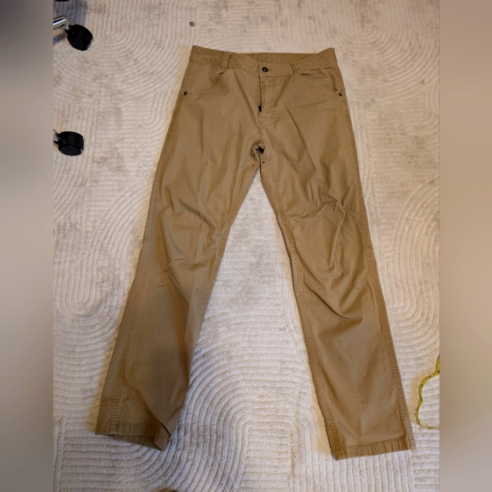 prAna Men's Hiking Pants Khaki 32 x 30